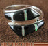 Opal Black Inlay Sterling Silver Jewelry Ring Size 6-1/2 RS35697